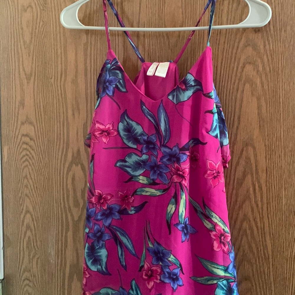Floral Blue and Pink Blouse